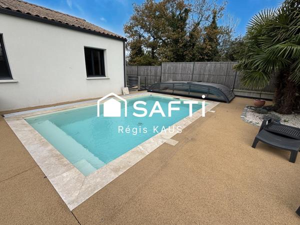 maison plain-pied 5 chambres, piscine, 15 mn de la mer