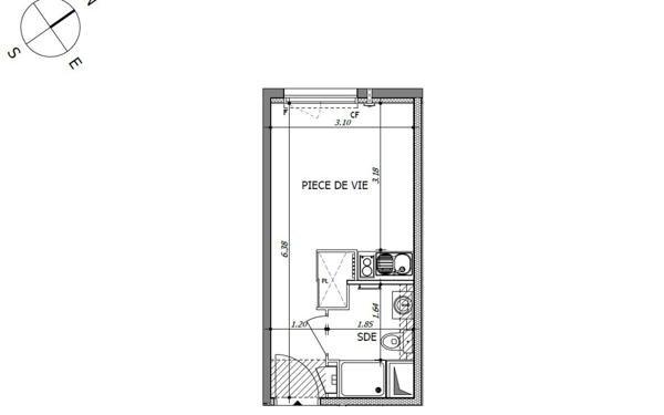 Appartement à vendre    1 pièce •  Alès