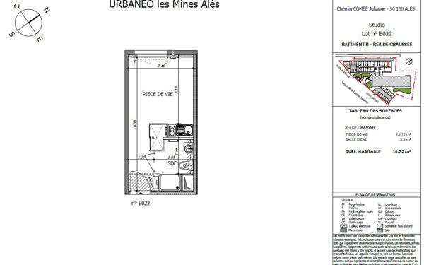 Appartement à vendre    1 pièce •  Alès