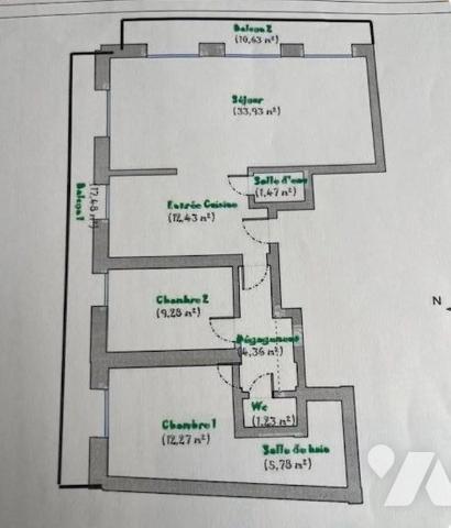 NEUILLY SUR SEINE - PONT NEUILLY - RUE YBRY - 4 PIECES. 80 m². 