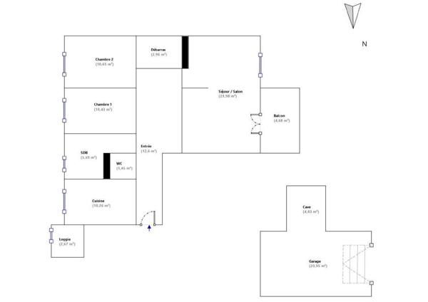 Appartement
         4 pièces
        - 84 m² Exclusivité 209 000 € *