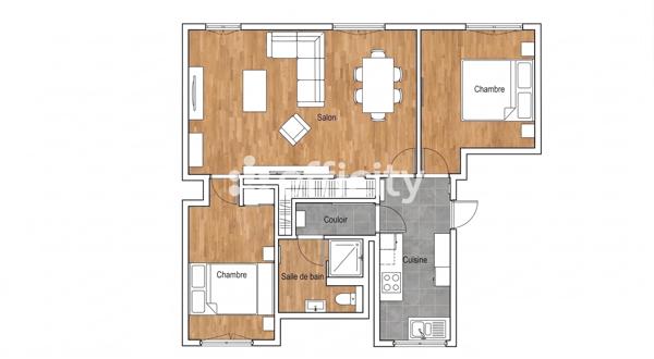 Appartement
         4 pièces
        - 64 m² Exclusivité 169 600 € *