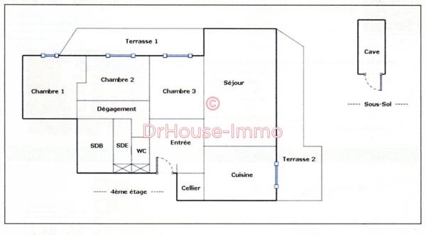 Appartement à vendre 4 pièces de 94 m²