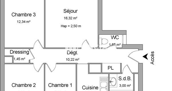 Location Appartement 4 pièces 69.88 m² - Dijon 21000