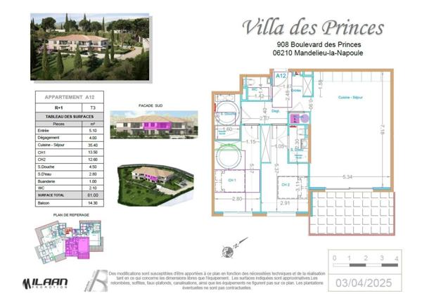 Superbe Appartement T3 au dernier étage - Garage