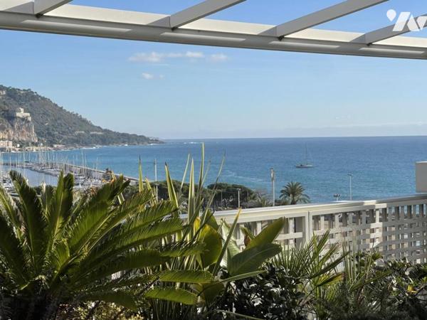 Menton Garavan, 3 pièces de 88m², 30 m² d'extérieur, toi terrasse de 45m² privé, garage et cave 