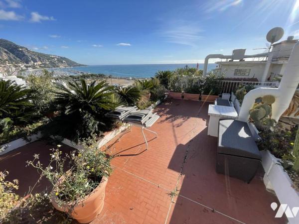 Menton Garavan, 3 pièces de 88m², 30 m² d'extérieur, toi terrasse de 45m² privé, garage et cave 