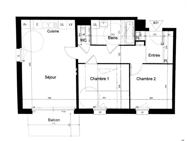 Appartement
         3 pièces
        - 63 m² Exclusivité 195 000 € *