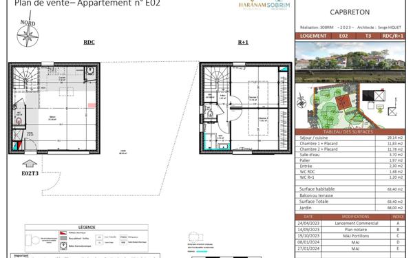 Maison à vendre    3 pièces • 63,40 m2 Capbreton