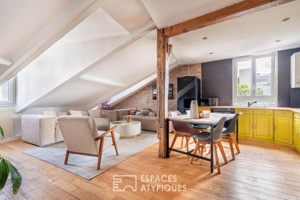 Appartement de charme à l’esprit contemporain au dernier étage