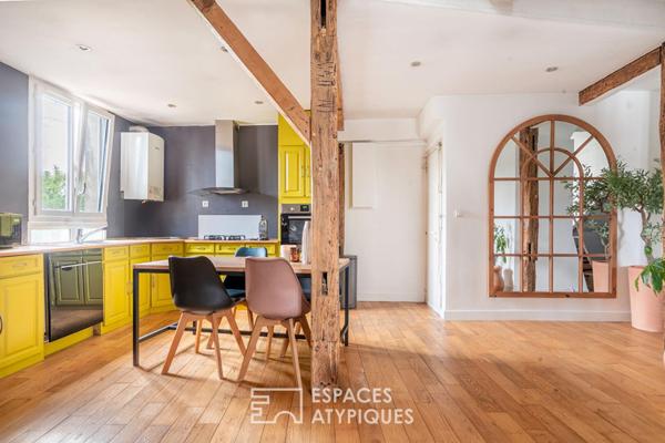 Appartement de charme à l’esprit contemporain au dernier étage