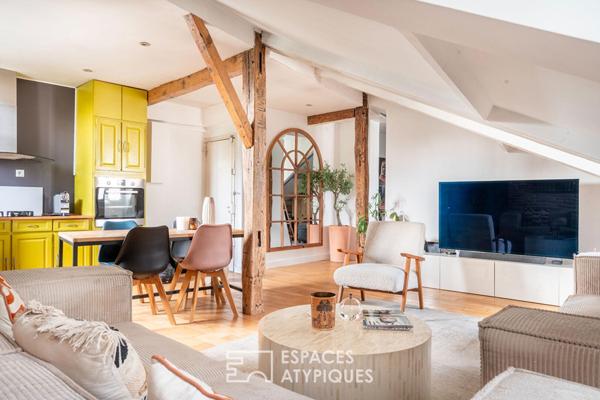 Appartement de charme à l’esprit contemporain au dernier étage