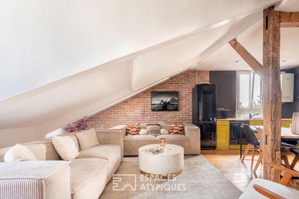 Appartement de charme à l’esprit contemporain au dernier étage