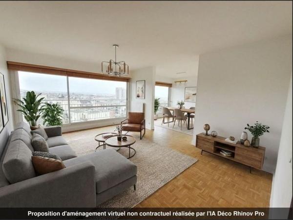 Appartement T5 familial, pratique, fonctionnel, bien agencé avec vue imprenable sur Paris !