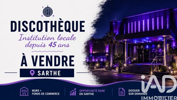 Club​, Discothèque à vendre 450 m² Asnières-sur-Vègre