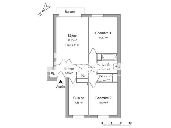 À vendre Appartement 3 pièces 60.61 m² - Issy-les-moulineaux 92130