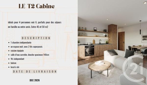 Appartement à vendre  2 pièces - 42,49 m2 CAUTERETS - 65