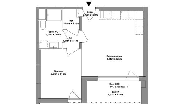 Appartement à vendre 2 pièces 45 m² Le Bourget-du-Lac