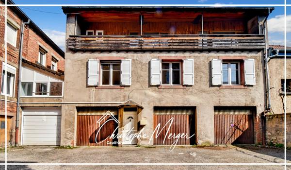 Maison à vendre 6 chambres 175m² à Sarrebourg (77) centre ville, spacieuse, avec jardin et garages