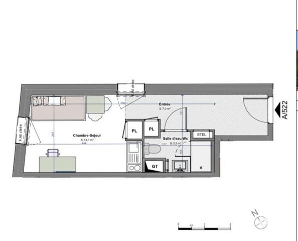 Appartement à vendre 1 pièce 23 m² Gières