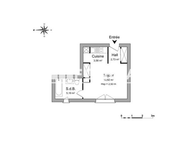 Location Studio 25.32 m² - 39 RUE DES TIERCELINS Nancy 54000