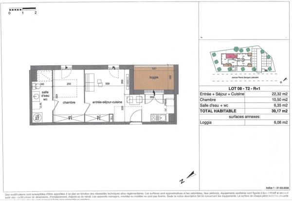 Appartement T3 à vendre  2 pièces - 39,17 m 2   BISCARROSSE  - 40