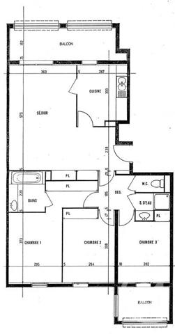 Appartement F4 à vendre  4 pièces - 85,15 m 2   MONTPELLIER  - 34