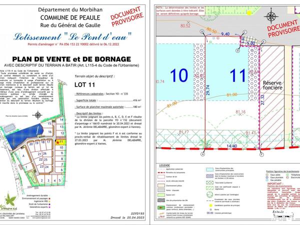Terrain - Vendu - 416 m² - PEAULE | The Door Man