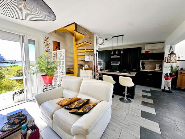À vendre à Le Barcarès : Maison 106 m2, 3 chambres avec vue sur l'étang