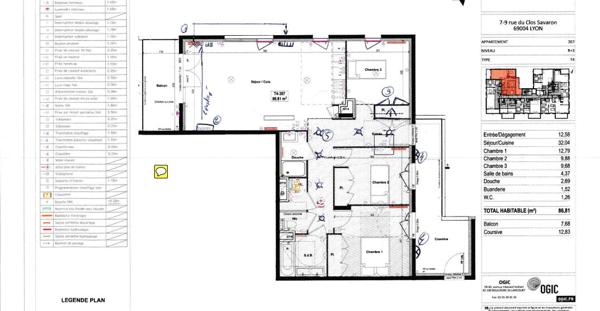 Appartement T4 - Terrasse - Immeuble 2021 - Clos savaron