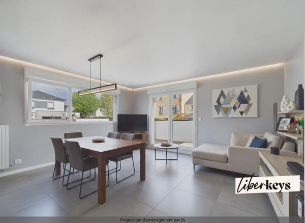 T3 Saint-Herblain bourg avec balcon et parking