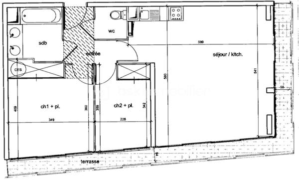 Appartement de 61 m²