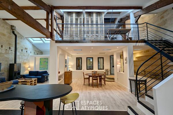 La maison meublée de type loft aux Chartrons