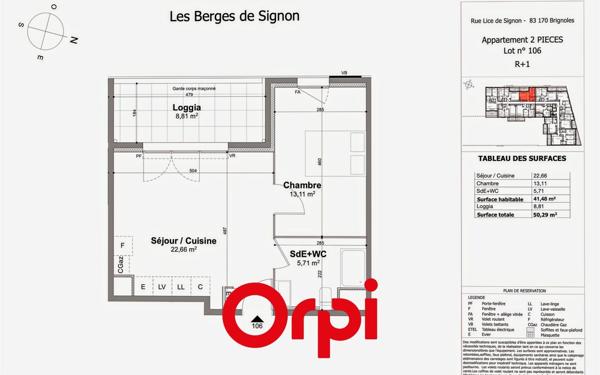 Appartement à vendre    2 pièces • 41,48 m2 Brignoles