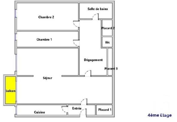Appartement F4 à vendre  4 pièces - 60,17 m2 MONTREUIL - 93