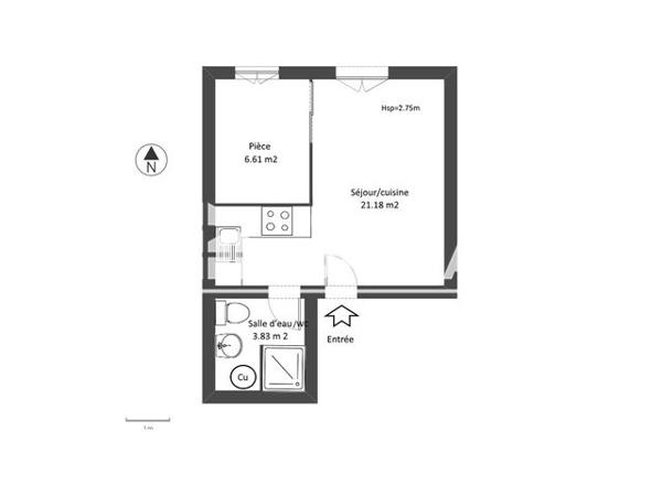 Location Studio meublé 31.62 m² - 12 RUE DU MINAGE La Rochelle 17000