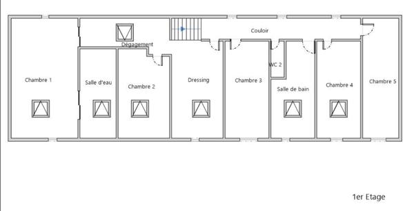 Maison en pierres 5 chambres avec bureau et terrain de 2,5 Hectares