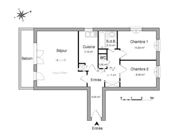 Location Appartement 3 pièces 64.57 m² - RESIDENCE JARDINS DE PALAISEAU Palaiseau 91120