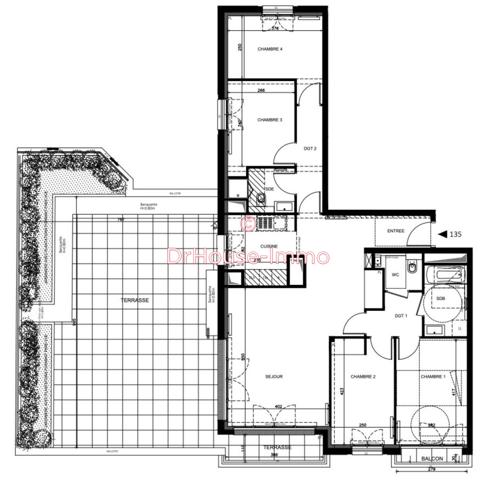 Appartement à vendre 5 pièces de 109 m²
