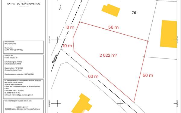 Terrain à vendre    Saint-Just-le-Martel