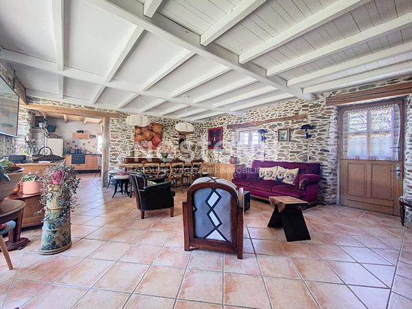 Belle bâtisse en pierre à vendre Saint Laurent Les Tours / Piscine / Cuisine d'été / 2 chambres + 1 suite parentale / Gîte possible / Double Garage / Vie de plain pied / Vue imprenable / Terrain de pétanque / Séjour cathédrale / Poulailler