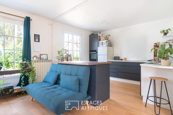 Maison de plain pied avec jardin arboré de 1400m²
