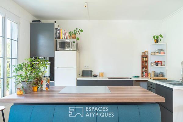 Maison de plain pied avec jardin arboré de 1400m²