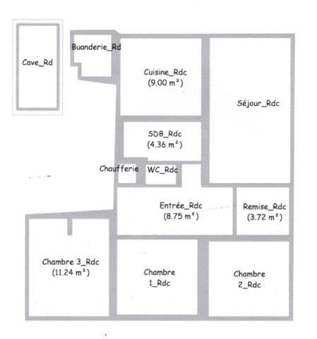 Le Puy-En-Velay 43000 bel appartement traversant entièrement rénové de 74,5 m², 4 pièces dont 3 chambres