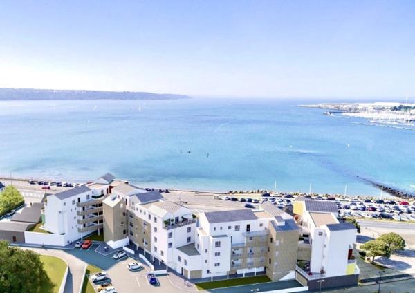Dpt Finistère (29), à vendre BREST Moulin Blanc Vue Rade appartement T2 de 50.85m² Terrasse 6.35m²
