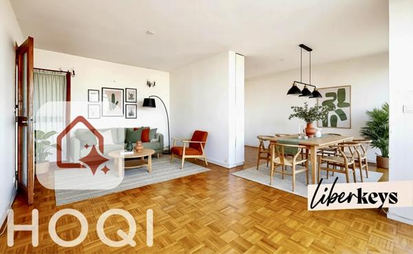 BRON- Lumineux appartement de 5 pièces-90,30 m2- Vue panoramique-Fort potentiel  