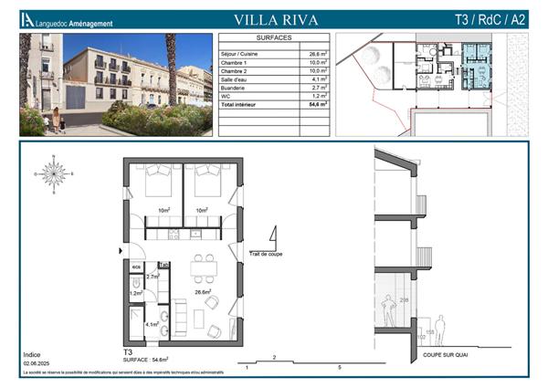 Programme neuf Sete 3 pièces 54.60 m²