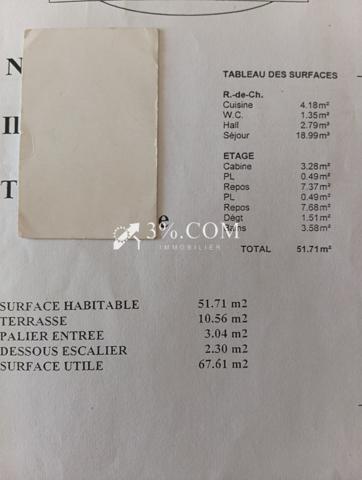 Duplex 4 pièce(s) 3 chambre(s) 60.82 m²