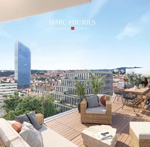 LYON – appartement neuf luxe 4 pièces, grande terrasse panoramique SUD, parking