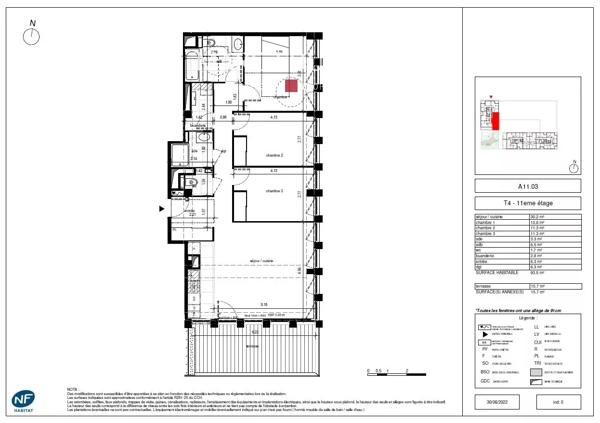 LYON – appartement neuf luxe 4 pièces, grande terrasse panoramique SUD, parking